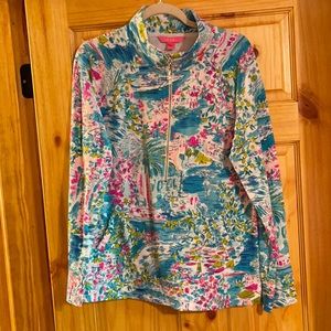 Lily Pulitzer  L 1/2 zip Popover